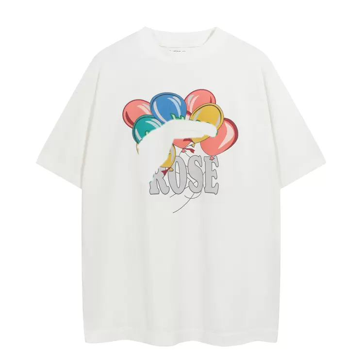 Martine Rose 气球字母LOGO印花短袖T恤 白色 S-XL  8060#