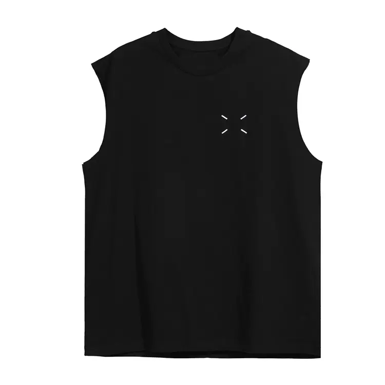MM6 Maison Margiela LOGO印花坎肩背心T恤 黑色 白色 46码 48码 50码 52码  3968#