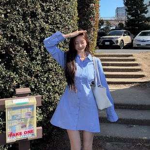 chic 条纹连衣裙 韩国官网代购