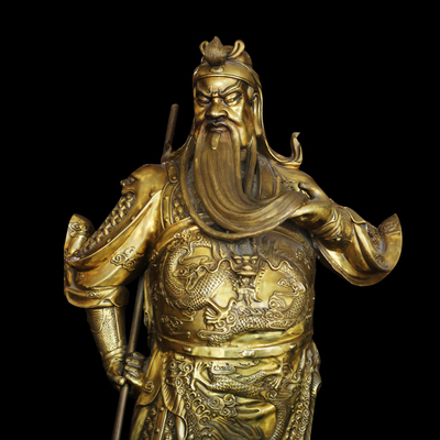 纯铜关公像镇宅供奉客厅武财神爷