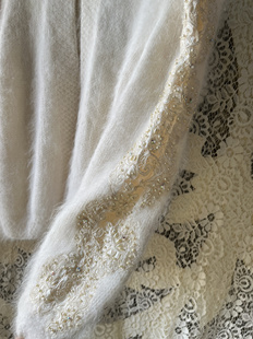 纯白色日系软妹少女系文艺甜美清新软糯毛绒绒兔羊绒开衫小外套