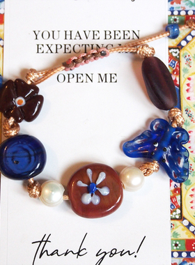 珠莲碧荷『糖果系列』原创进口琉璃水晶个性孤品时尚手链