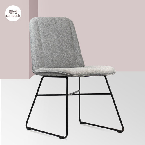 北欧轻奢餐椅家用现代咖啡厅铁艺