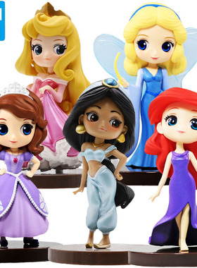 万代Qposket水晶公仔2迪士尼贝尔爱洛公主茉莉阿拉蕾玩具模型多款