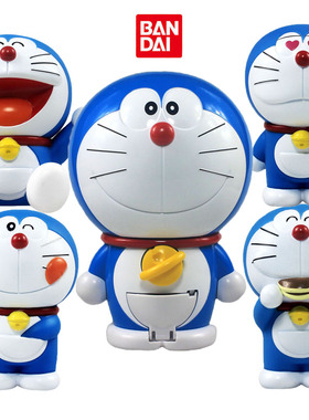 万代正品多啦A梦扭蛋机套装机器猫小叮当手办模型配件玩具23621