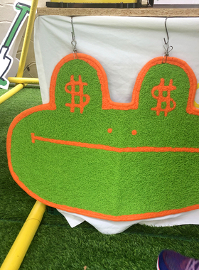 [现货]StudioPills-Croak呱呱-原创毛圈绿色卧室地毯青蛙床前招财