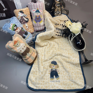 双利正品！新品动物园系列加大加厚款毛巾