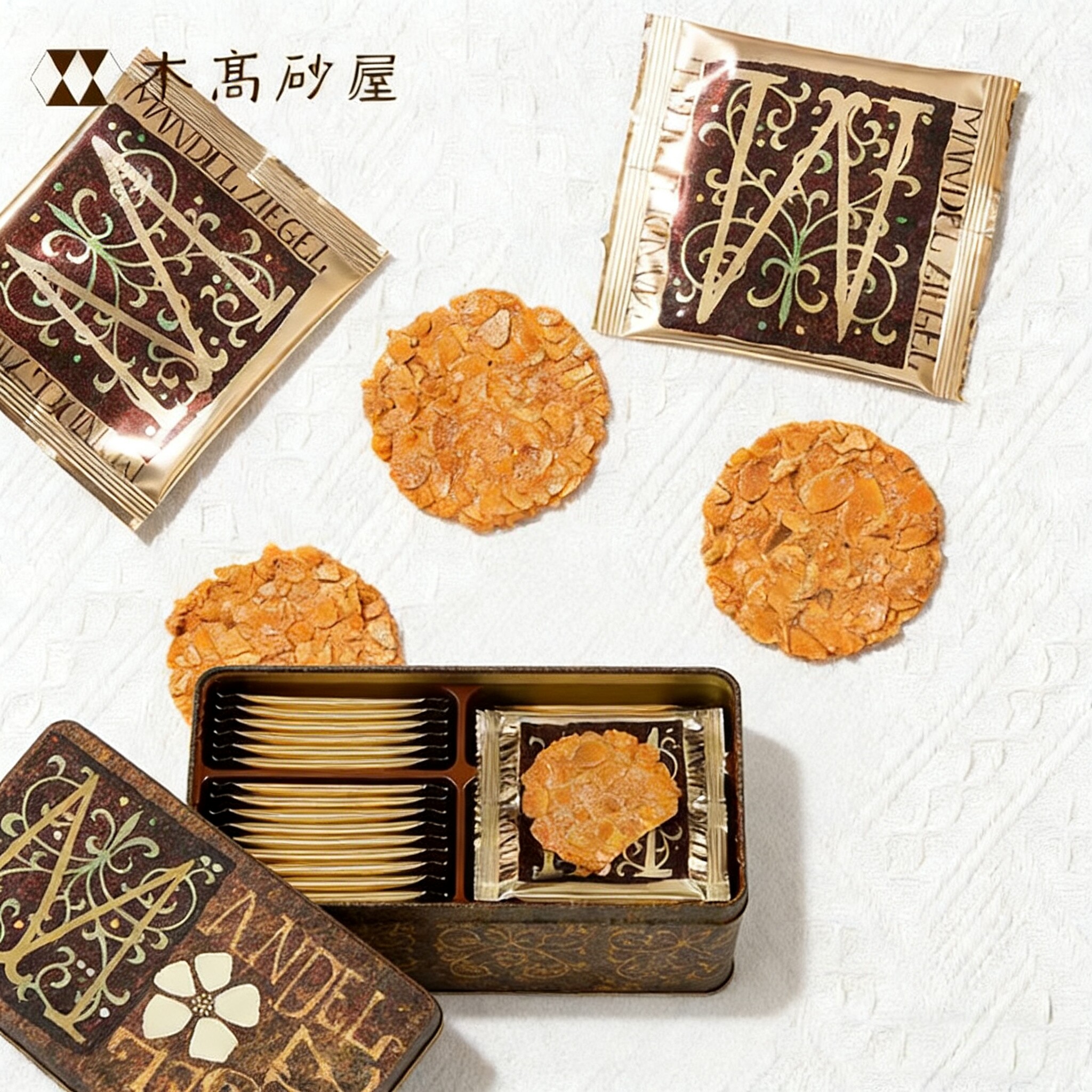 【送礼超推】日本本高砂屋限定杏仁片薄酥脆曲奇饼干点心礼盒装