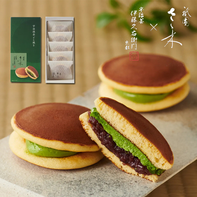 京都限定伊藤久右抹茶红豆铜锣烧