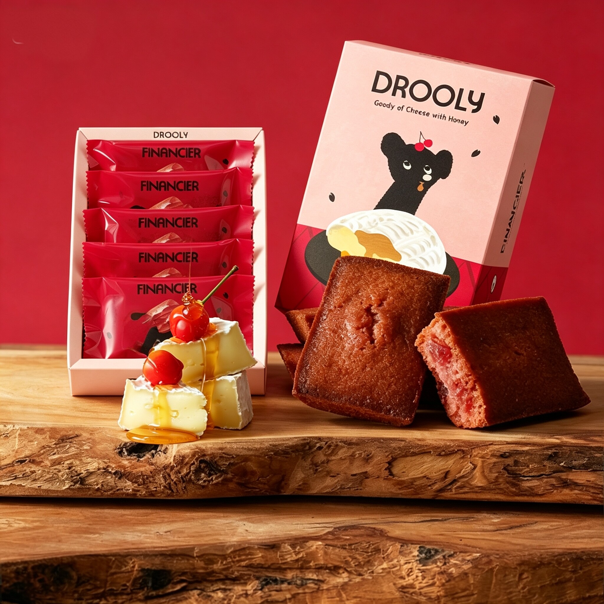 日本DROOLY卡门贝尔芝士蜂蜜巧克力夹心饼干蛋糕点心礼盒进口零食