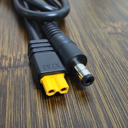 XT30注塑式XT30UD-F转DC5525公头15a线束 XT30转5525母头线16AWG