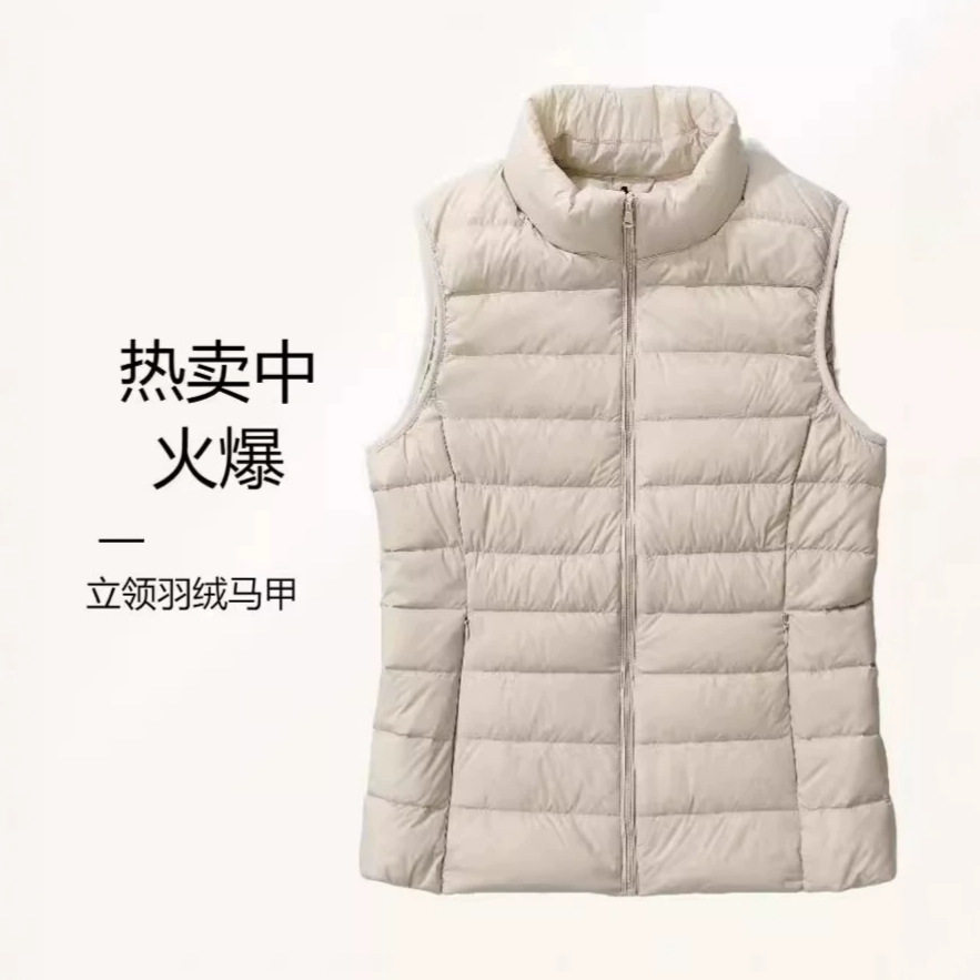 羽绒马夹女短款羽绒背心女轻薄羽绒马甲女冬羽绒坎肩女外穿外套女