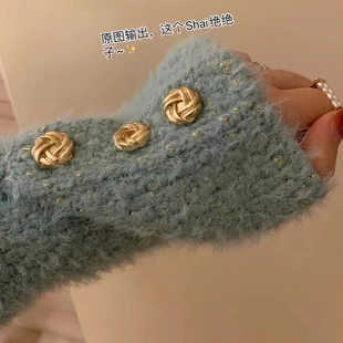 小香欧美风麻花金属纽扣粗花呢短外套皮草大衣装 扣子 饰扣毛衣开衫