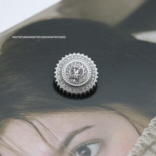 高档精致水钻纽扣宝塔形金属扣子大衣外套装饰扣毛衣开衫手缝钻扣