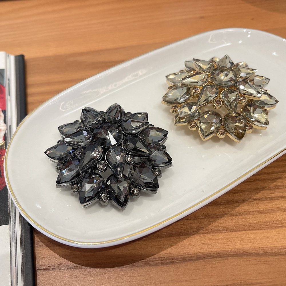 56MM超大爆闪镶钻纽扣貂皮大衣西服装饰扣鞋帽服装辅料金属扣子