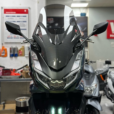 适用本田21-24款摩托PCX160改装佛沙350前置风挡前移玻璃加高风挡