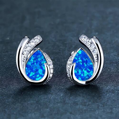 9065·针925银【原创欧泊opal系列·星悦】设计师澳宝耳饰