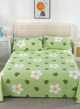 老粗布床单单件双人宿舍老式1.8宿舍单人褥单炕单凉席四季通用