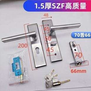 10净化车间锁洁净板门锁未开孔洞新门板50厚彩钢执手不锈钢门锁70