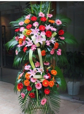 天柱县凤城邦洞社学街坪地镇兰田镇鲜花店配送开业花篮开张