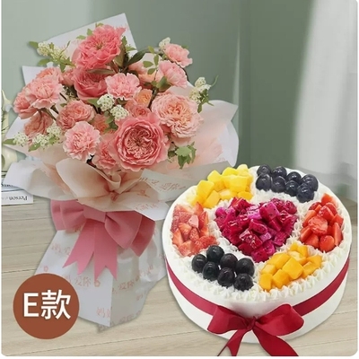 深圳龙岗区杨梅坑桔钓沙葵涌官湖西涌玫瑰花生日蛋糕鲜花店配送