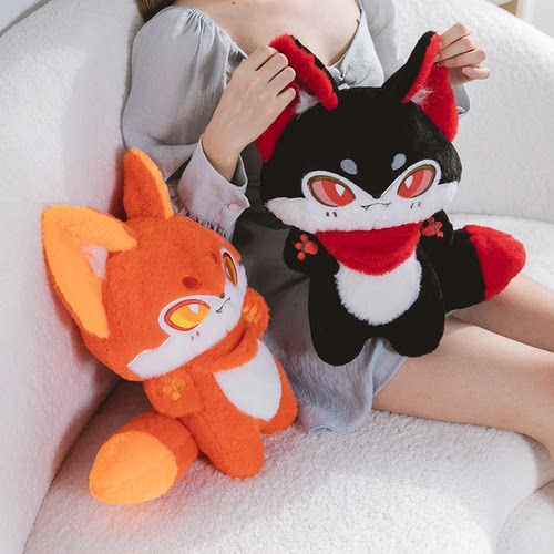 小狼公仔抱枕PP棉可爱毛绒玩具
