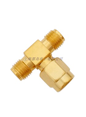 射频转接器SMA-KJK三通一端内螺内针两端外螺内孔SMA-JKK一分