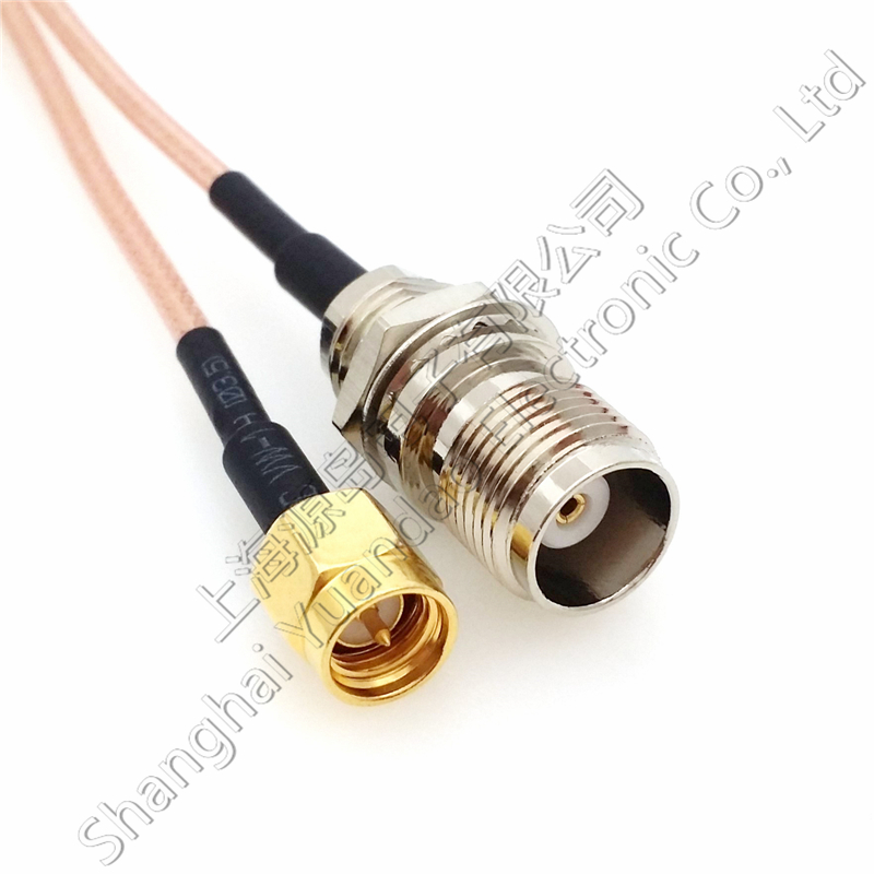 射频天线AP连接线TNC-KY/SMA-J/RG316线TNC母螺母固定转SMA公