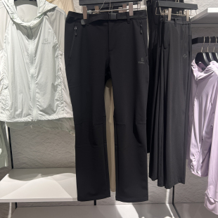 TAMMAN91253 户外防泼水防风加绒直筒裤 探路者软壳裤 男25秋冬新款