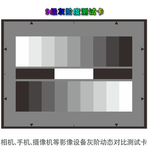 灰度伽马值测试卡监控摄像机动态亮度测试图原版高清印制1X0.75米 - 封面