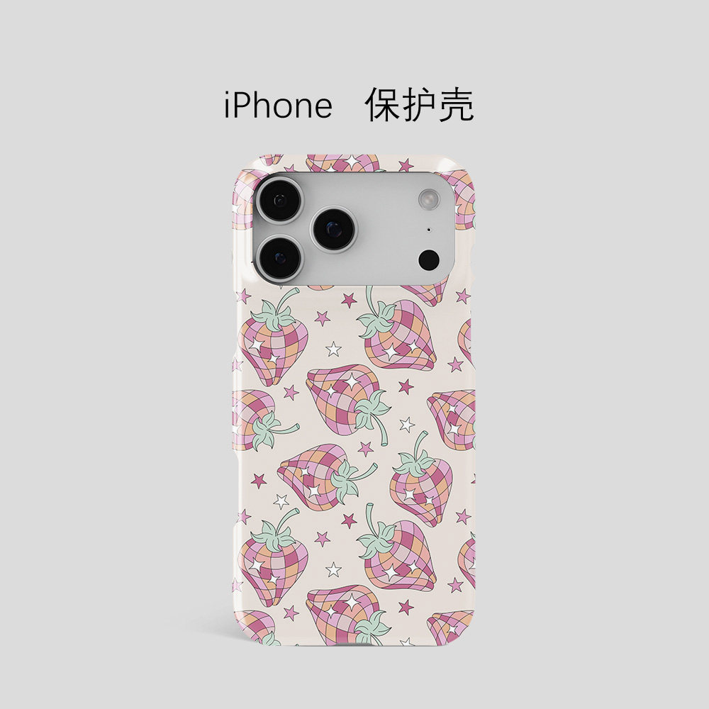 粉底糖果元素iPhone17Promax韩国进口菲林壳超薄不掉色16pro可水洗15适用于14保护壳13半包轻薄12苹果11硬壳