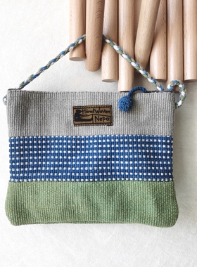 包邮 尼泊尔WSDO纯棉手织布拼接单肩斜挎手机包 民族风小背包 N