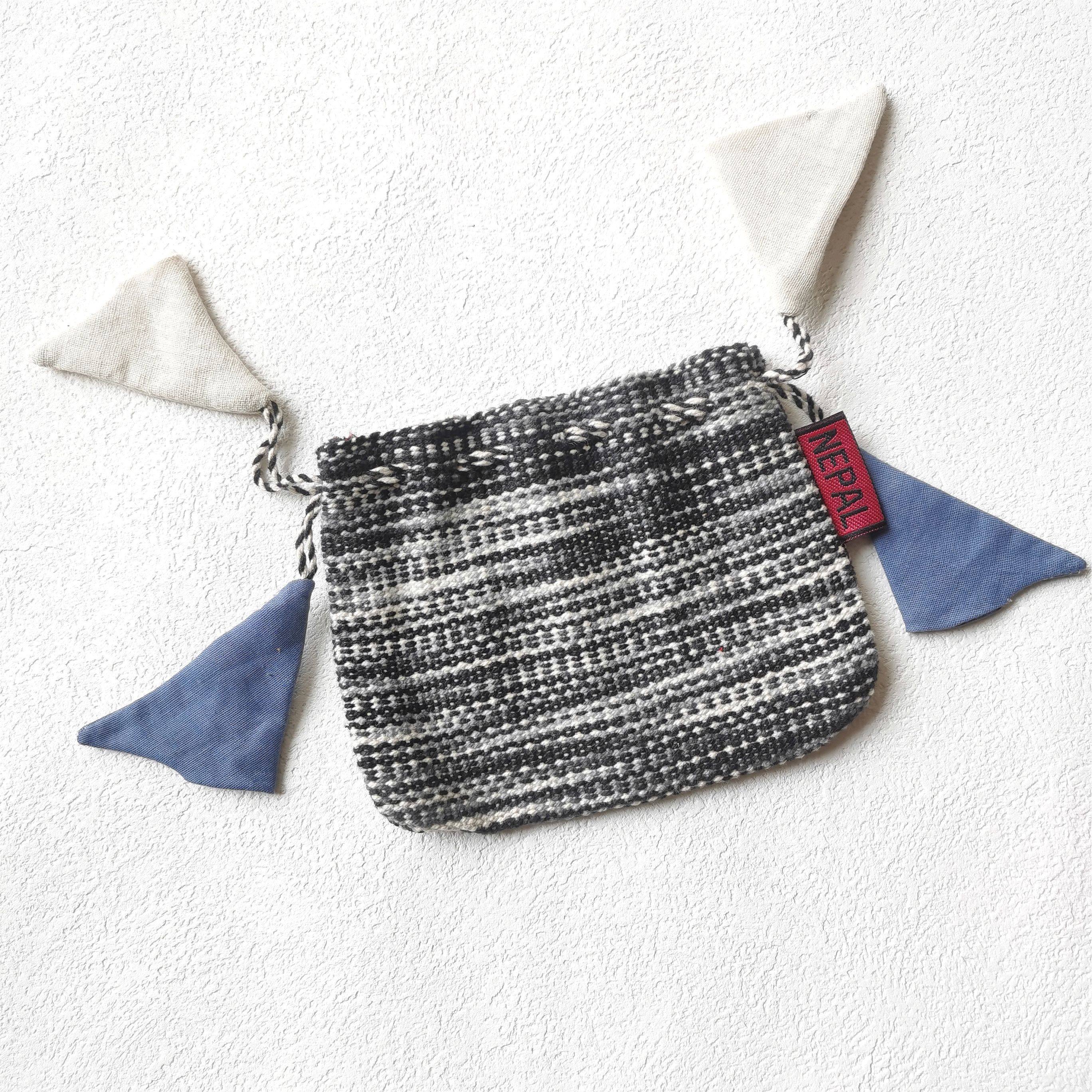 尼泊尔纯棉小收纳抽绳袋