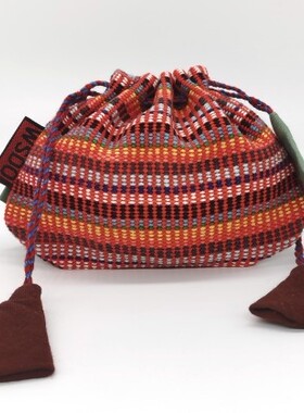 尼泊尔WSDO Nepali Thailly纯棉手织布首饰袋抽绳袋 收纳束口袋⑤