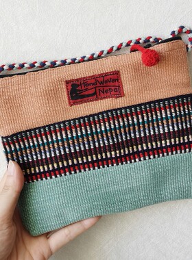 包邮 尼泊尔WSDO纯棉手工织布手机包 拼接护照包 斜挎包 红标②