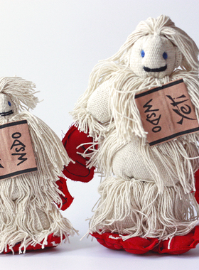 尼泊尔 WSDO纯棉手织布 喜马拉雅山雪人摆件 Yeti公仔 雪怪钥匙扣