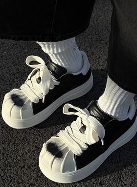 【丁程鑫 卓沅 梓渝同款】LeStream贝壳头厚底增高休闲板鞋德比鞋