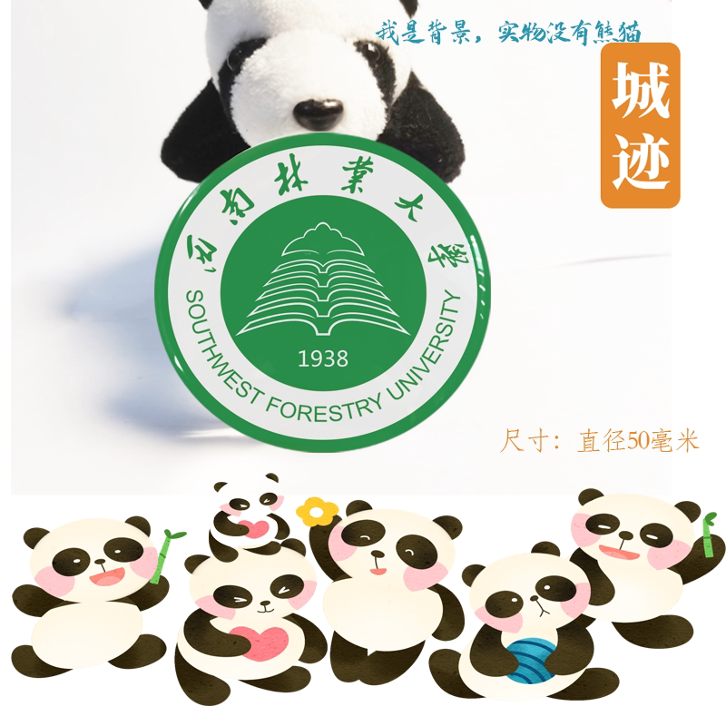西南林业大学冰箱贴校徽西南林业大学纪念品校友伴手礼磁性贴装饰