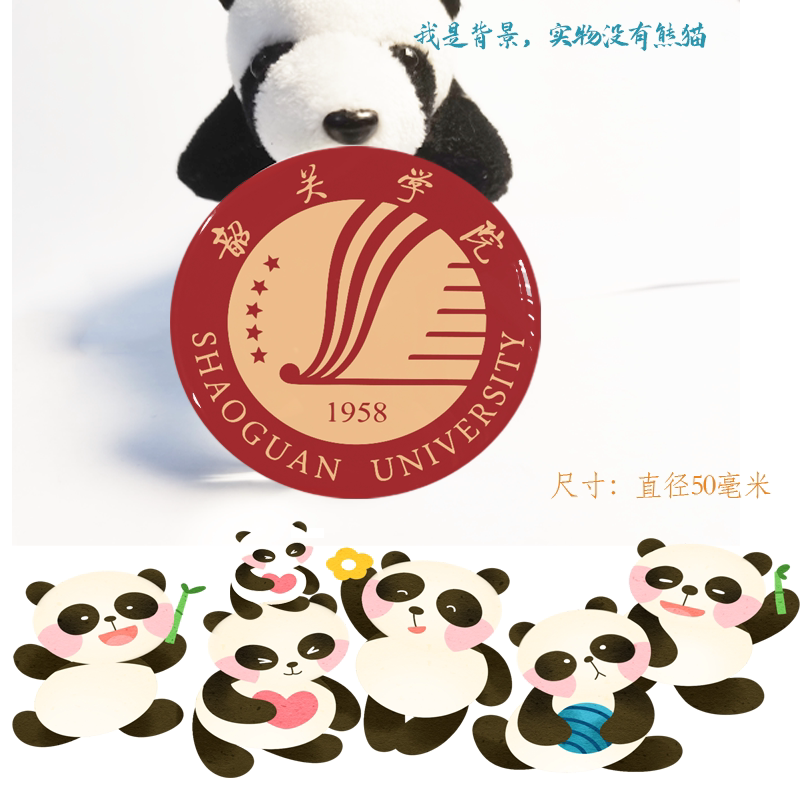 韶关学院冰箱贴校徽韶关学院纪念品校友留念伴手礼装饰冰箱贴定制