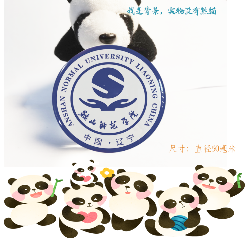 鞍山师范学院冰箱贴校徽鞍山师范学院纪念品校友伴手礼冰箱贴定制