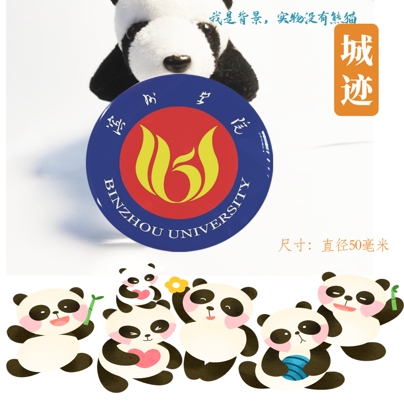 滨州学院冰箱贴校徽滨州学院纪念品校友高考研留念伴手礼磁性贴