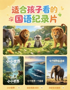 高分国语纪录片合集 儿童科普自然地理动物成长全系列