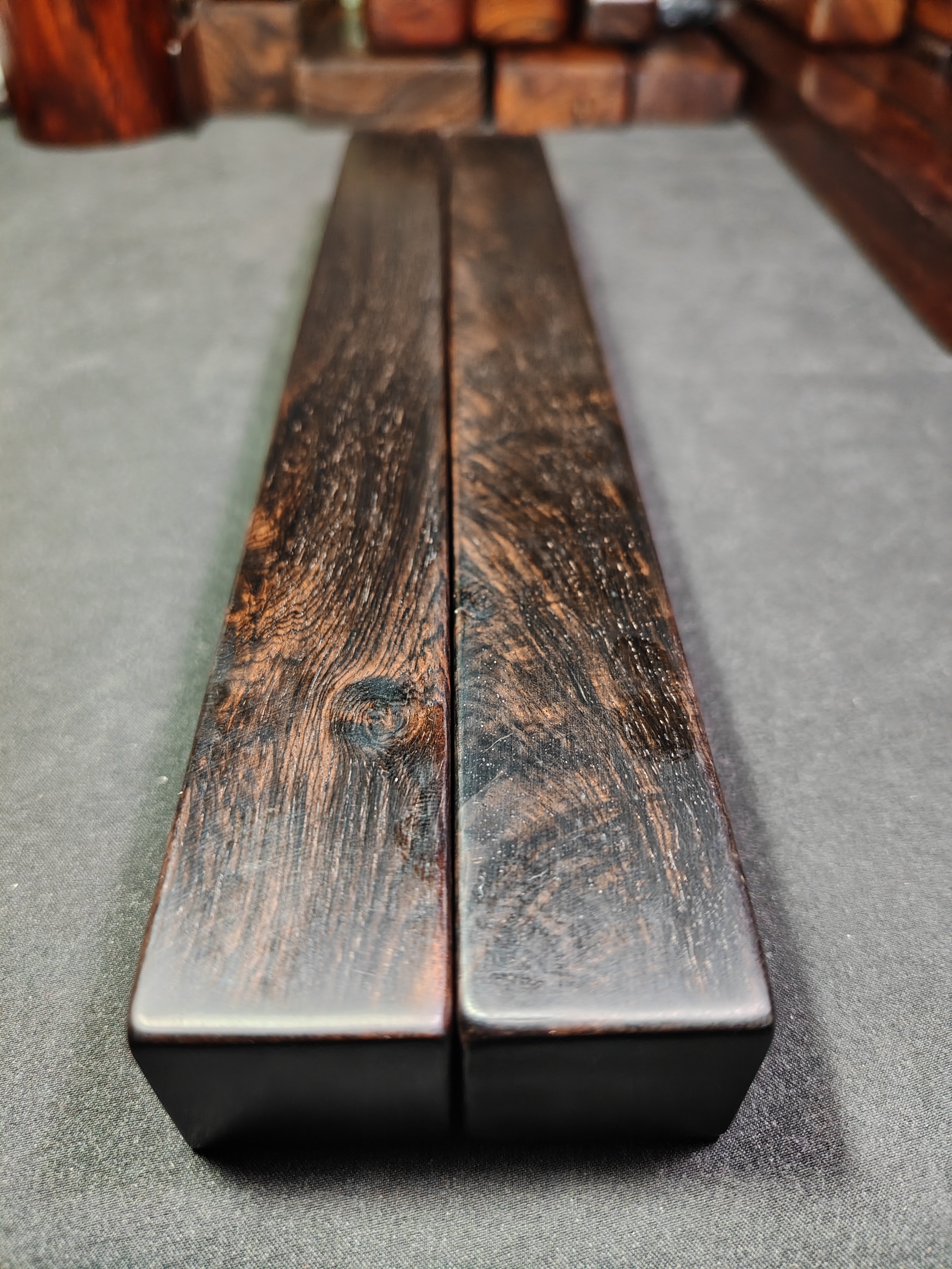 紫光檀东非黑黄檀压纸书法对镇尺成对镇纸27.2*2.85*2.85