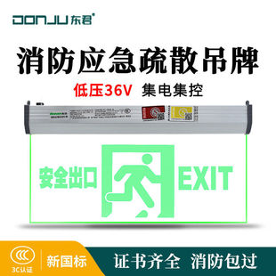 东君集中供电01K低压36v消防应急吊牌指示牌有机玻璃吊牌安全出口