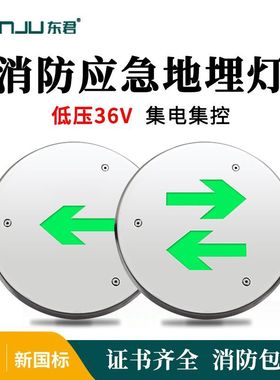 新国标 东君DJ-01L智能集中供电36V地面疏散灯地标灯应急地埋灯