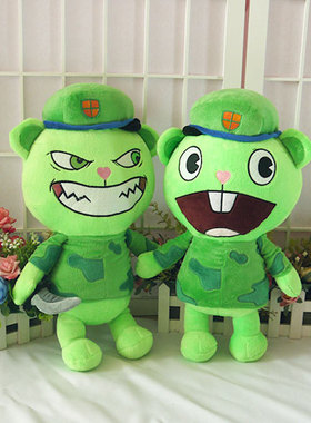 HTF欢乐树朋友happy tree friends军人&觉醒Flippy公仔Fliqpy包邮