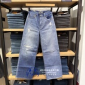 Levis李维斯专柜正品 0060 A6081 2025 女士3D印花宽松阔腿牛仔裤