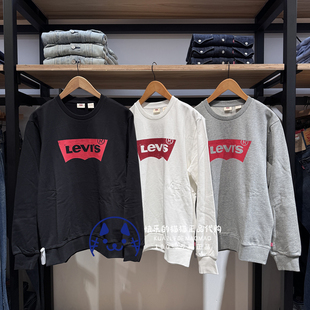 Levis李维斯专柜正品2025 男士logo圆领卫衣003YS-0000-0001-0002
