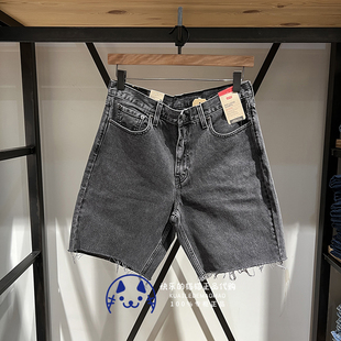 39434 469宽松直筒毛边牛仔短裤 0003 2024男士 Levis李维斯专柜正品