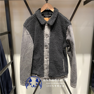 Levis李维斯专柜正品 男士仿羊羔毛拼接牛仔夹克外套77379-0001